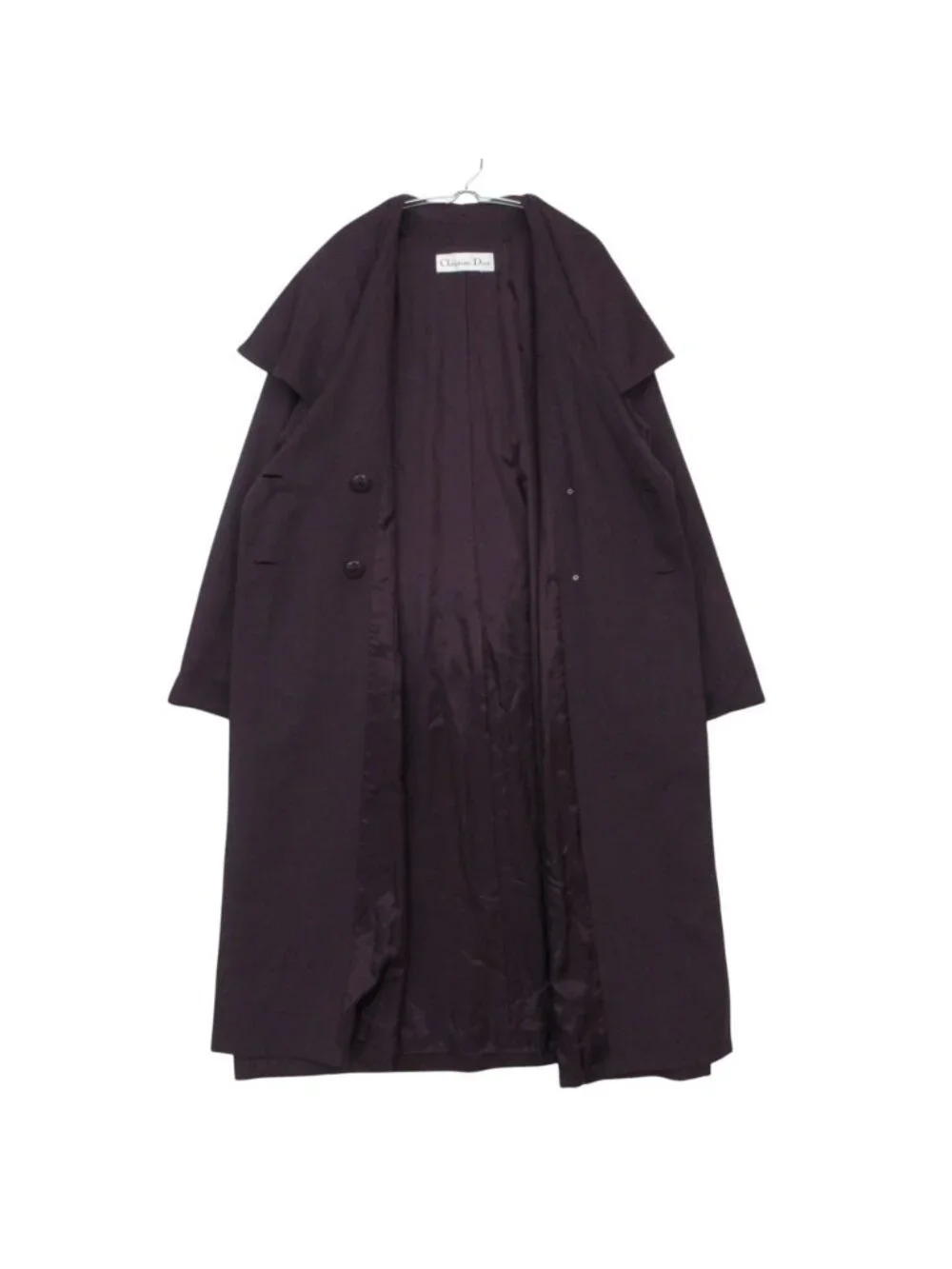 Dior Chesterfield Vintage Cashmere Shawl Color Purple Scarf